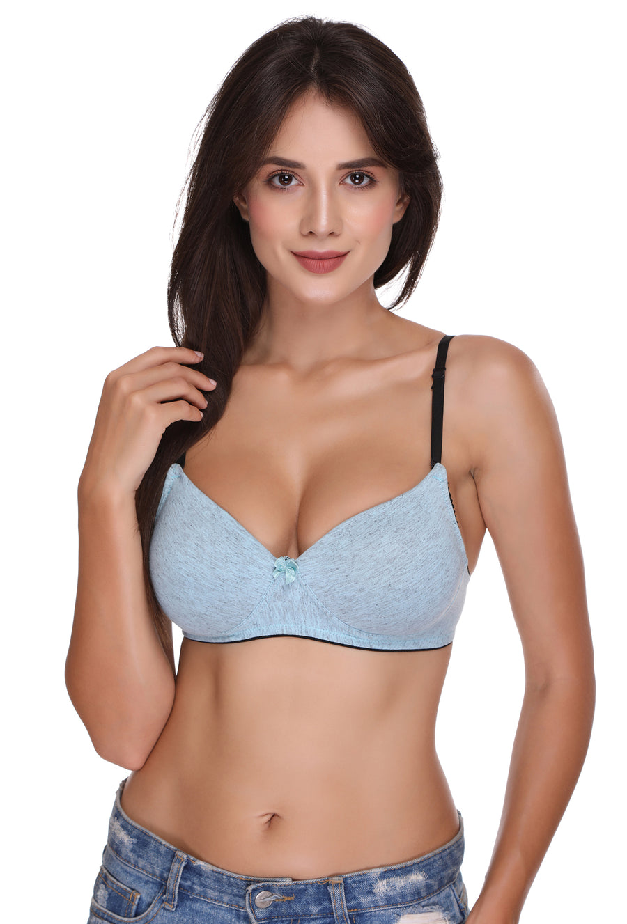 Sona Women Padded Bra, LINGERIE,SONAEBUY, SA 50, Lightly padded Bra, Multiway T-Shirt Bra, Blue