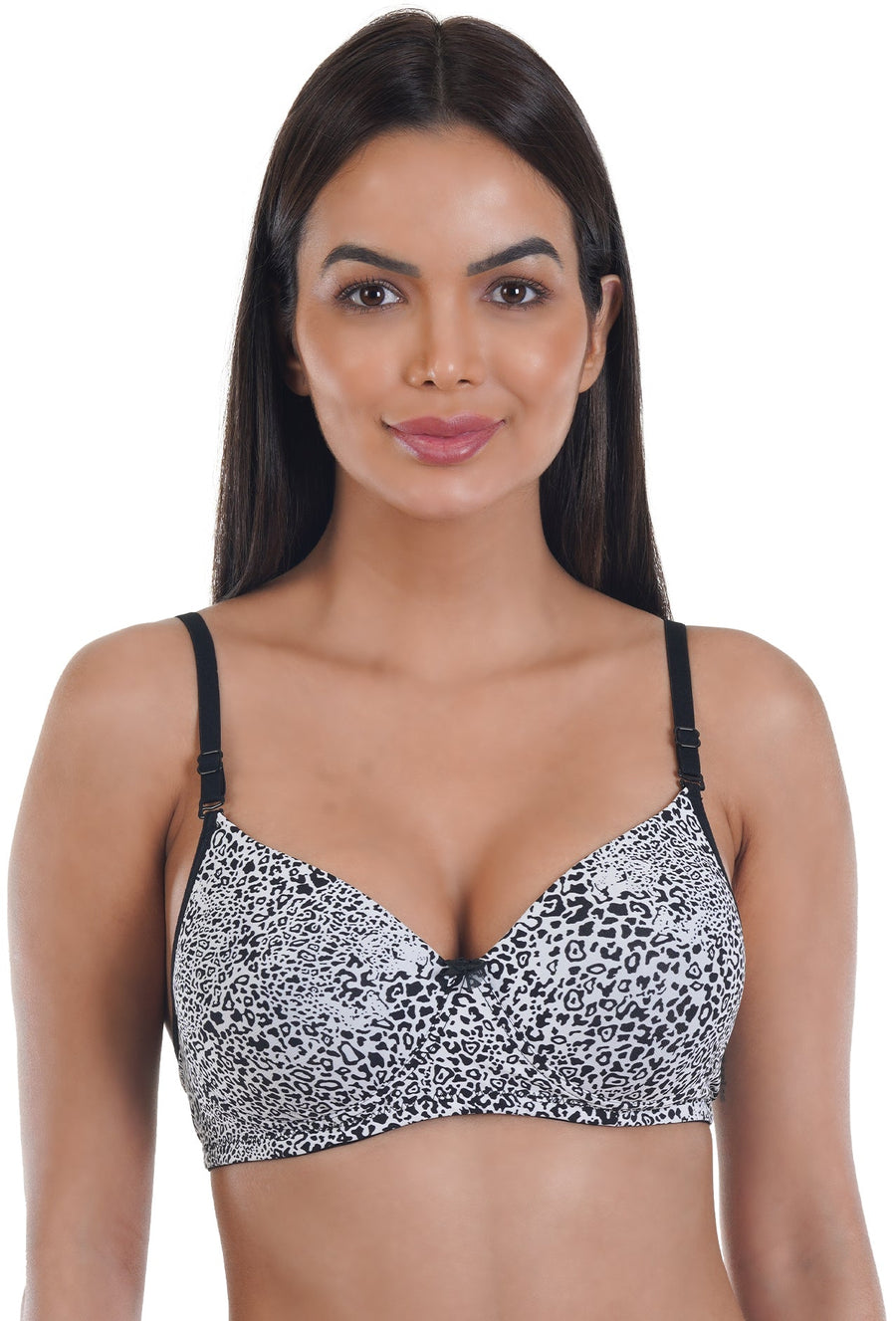 Sona Women Padded Bra, LINGERIE,SONAEBUY, SA 45005, Lightly padded Bra, Multiway T-Shirt Bra, White Printed
