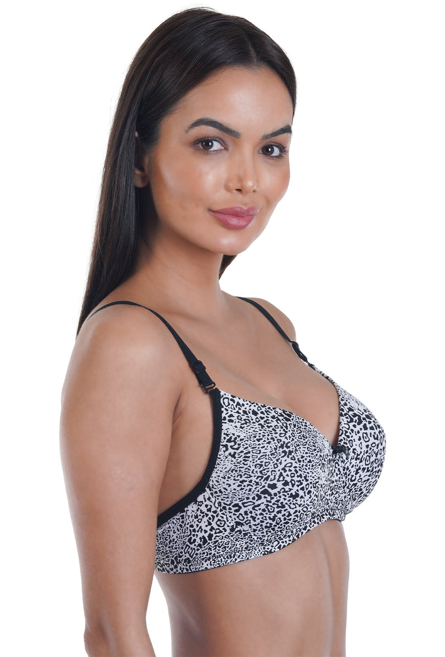 Sona Women Padded Bra, LINGERIE,SONAEBUY, SA 45005, Lightly padded Bra, Multiway T-Shirt Bra, White Printed
