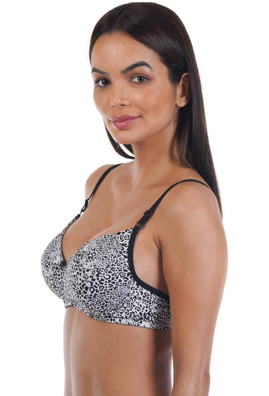 Sona Women Padded Bra, LINGERIE,SONAEBUY, SA 45005, Lightly padded Bra, Multiway T-Shirt Bra, White Printed