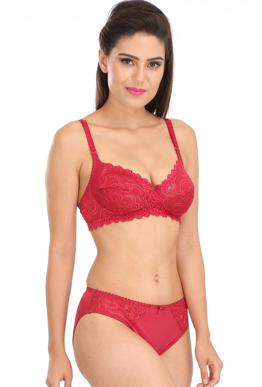 Sona Women Bra ,SONAEBUY, Bra & Panty Sets, Bridal Set, Lace Bra, Sexy Bra, 5503, Maroon