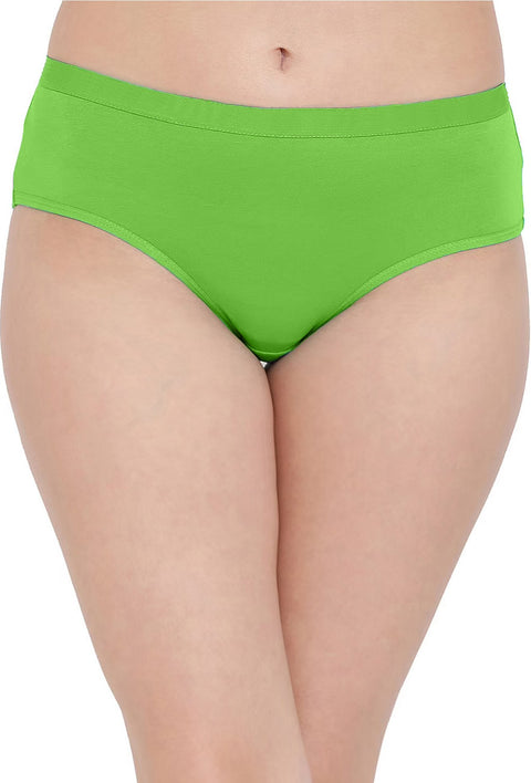 Sona Comfortable Cotton Plain Hipster Plus Size P-Green Panties