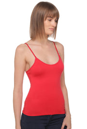 Sona Women Camisole, Slips,Nightwear, ACTIVEWEAR,LINGERIE,SONAEBUY, Multiway camisole, Transparent Strap camisole, 8004, Red