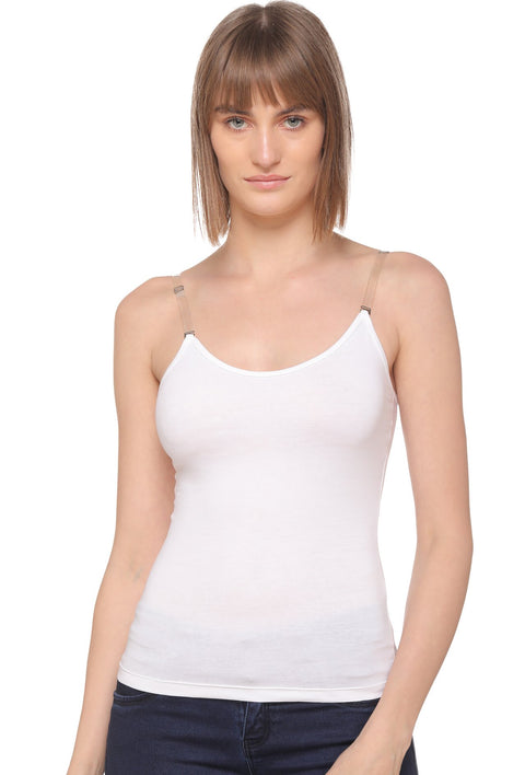 Multiway - Buy Women & Girl White camisole with Transparent & Halter Neck