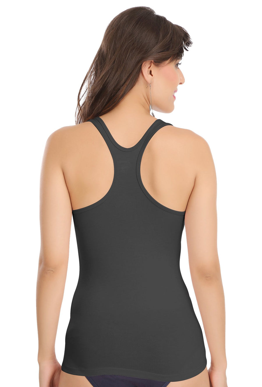 Sona Women Camisole, Slips, Spaagati, Nightwear, ACTIVEWEAR,LINGERIE,SONAEBUY, Racerback, 8008, Black