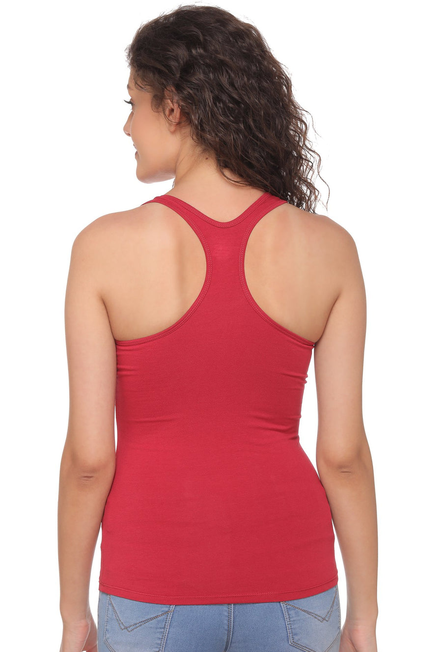 Sona Women Camisole, Slips, Racerback 8008, ACTIVEWEAR,LINGERIE,SONAEBUY, Maroon