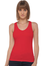 Sona Women Camisole, Slips, Racerback 8008, ACTIVEWEAR,LINGERIE,SONAEBUY, Coral Red, Red