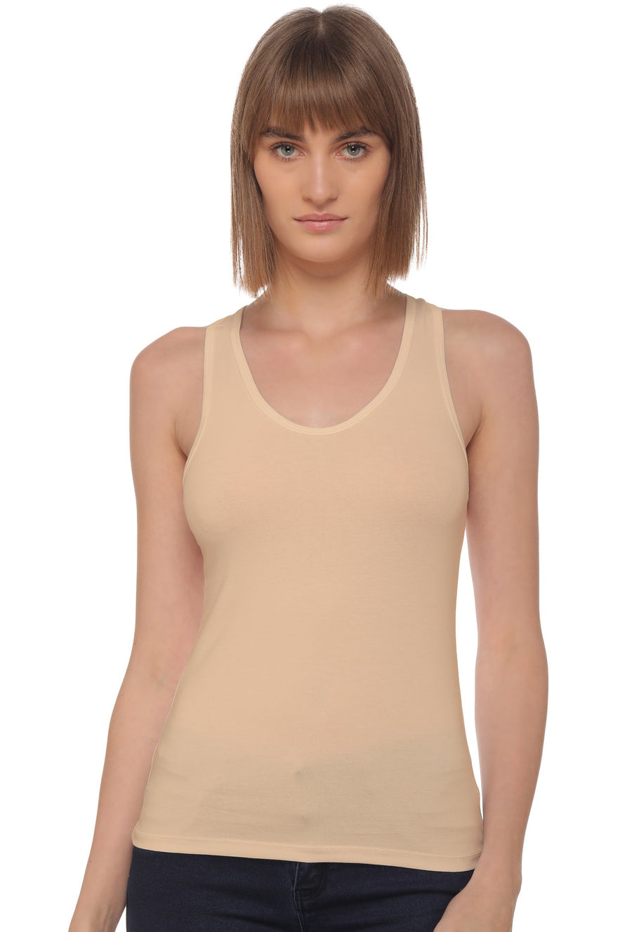 Sona Women Camisole, Slips, Racerback 8008, ACTIVEWEAR,LINGERIE,SONAEBUY, Skin