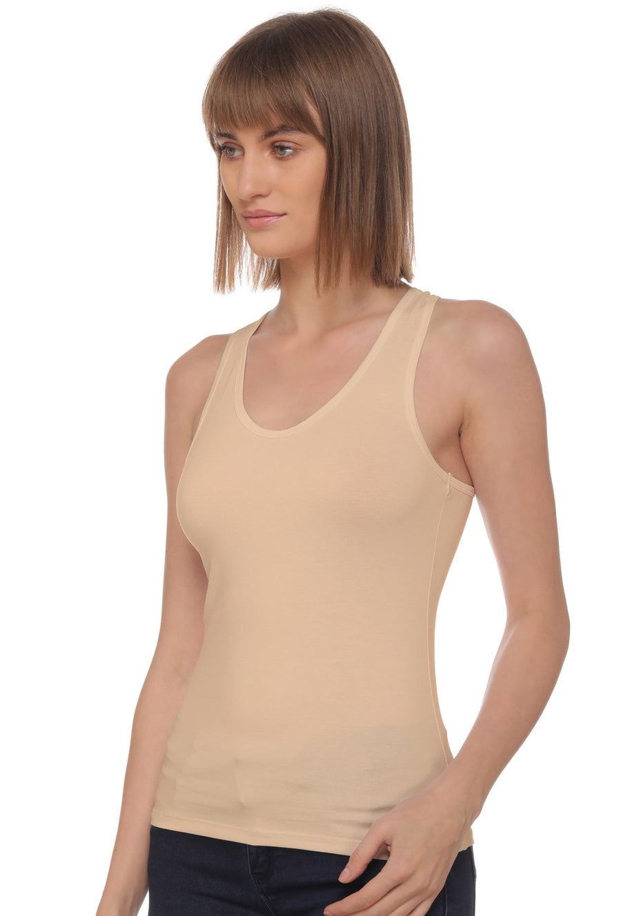 Sona Women Camisole, Slips, Racerback 8008, ACTIVEWEAR,LINGERIE,SONAEBUY, Skin