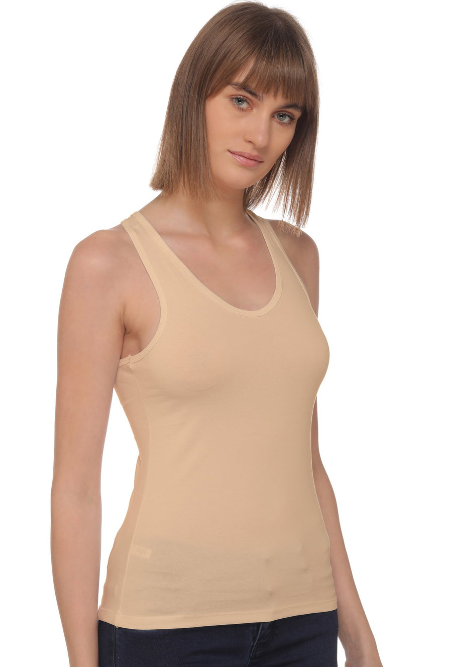 Sona Women Camisole, Slips, Racerback 8008, ACTIVEWEAR,LINGERIE,SONAEBUY, Skin