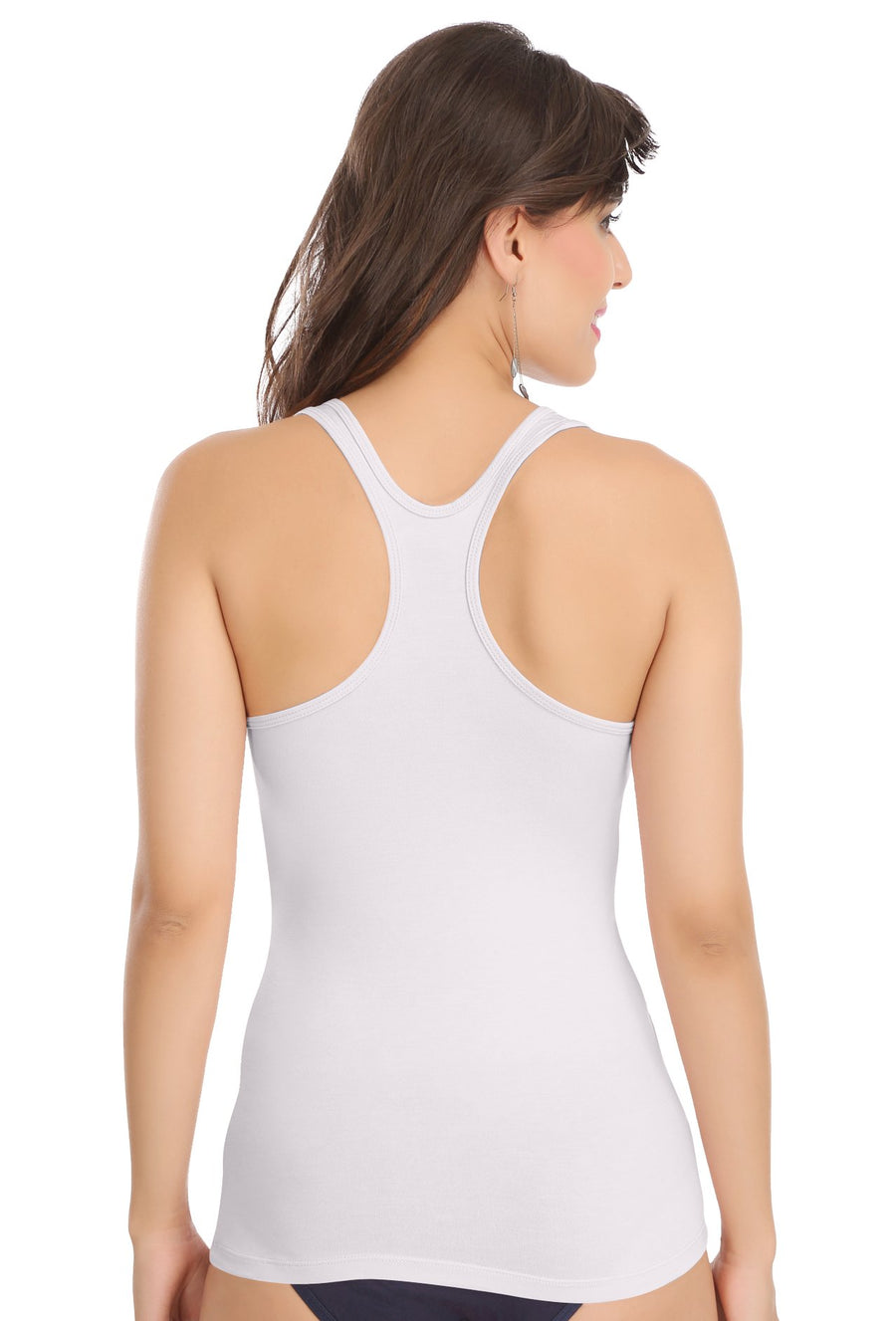 Sona Women Camisole, Slips, Spaagati, Nightwear, ACTIVEWEAR,LINGERIE,SONAEBUY, Racerback, 8008, White