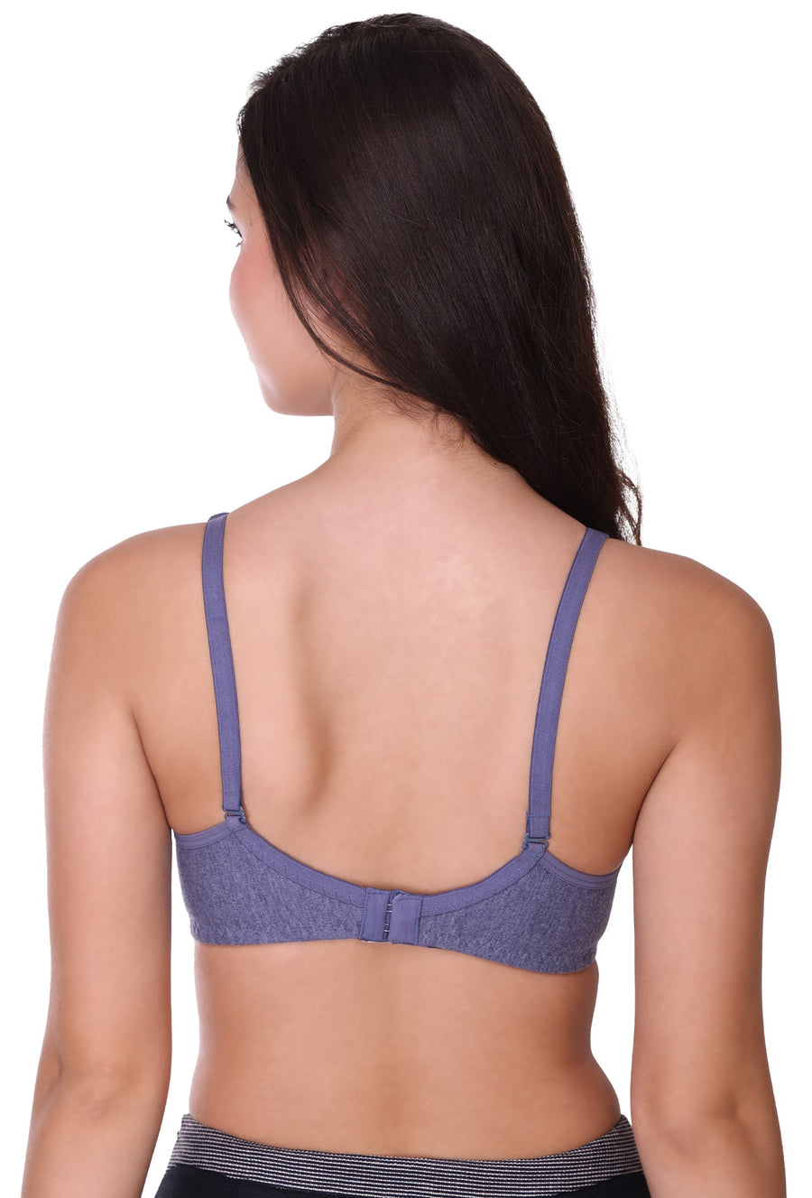 Sona Women Bra ,T-Shirt Bra, Seamed Bra, Sona  All Day, LINGERIE,SONAEBUY, Hoisery Cotton Bra, Non Wired Bra, T-Shirt Bra, Blue-Grey, B-Grey