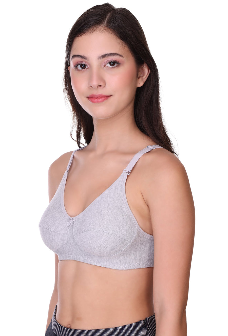 Sona Women Bra ,T-Shirt Bra, Seamed Bra, Sona  All Day, LINGERIE,SONAEBUY, Hoisery Cotton Bra, Non Wired Bra, T-Shirt Bra, D-Grey