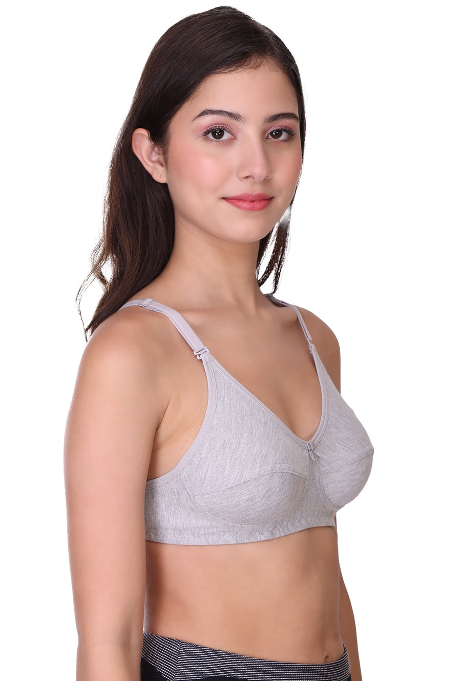 Sona Women Bra ,T-Shirt Bra, Seamed Bra, Sona  All Day, LINGERIE,SONAEBUY, Hoisery Cotton Bra, Non Wired Bra, T-Shirt Bra, D-Grey