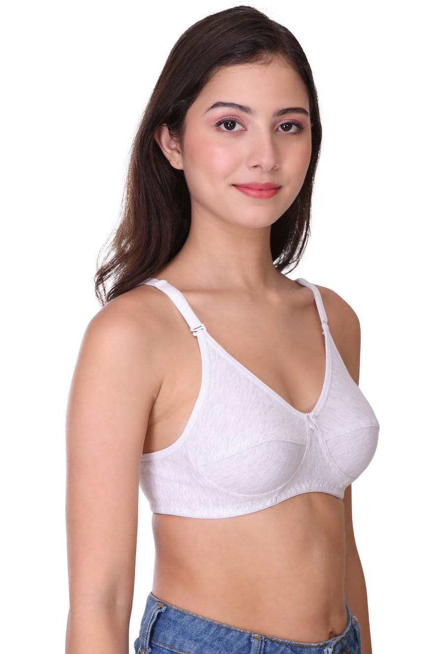 Sona Women Bra ,T-Shirt Bra, Seamed Bra, Sona  All Day, LINGERIE,SONAEBUY, Hoisery Cotton Bra, Non Wired Bra, T-Shirt Bra, L-Grey
