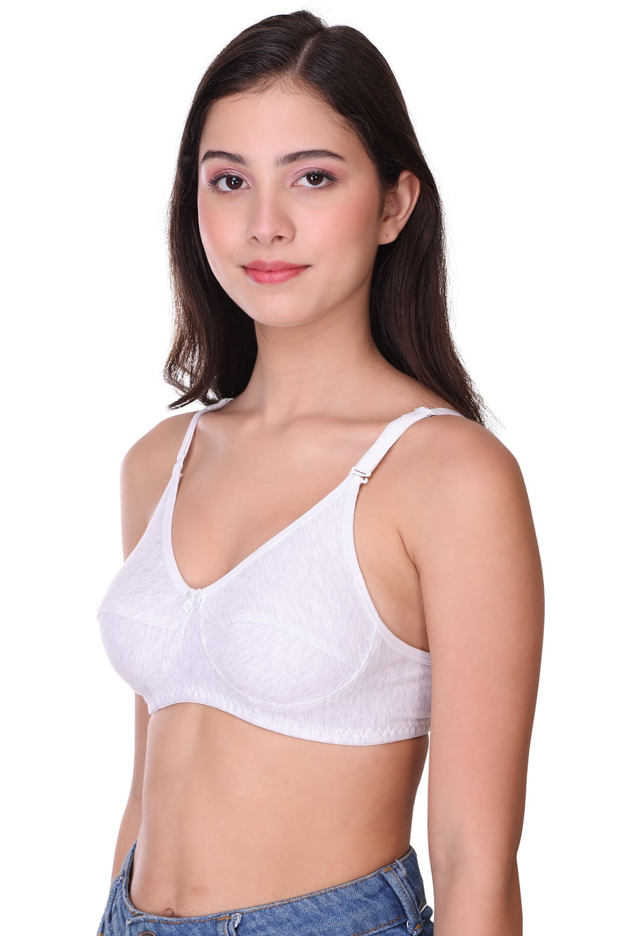 Sona Women Bra ,T-Shirt Bra, Seamed Bra, Sona  All Day, LINGERIE,SONAEBUY, Hoisery Cotton Bra, Non Wired Bra, T-Shirt Bra, L-Grey