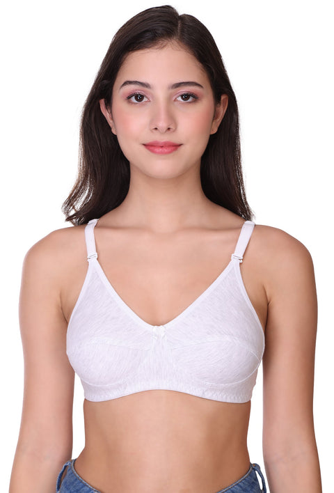 SONA Womens All Day Full Coverage Non Padded Cotton Bra (B-Grey_30B) Pack  of 1 at  Women's Clothing store