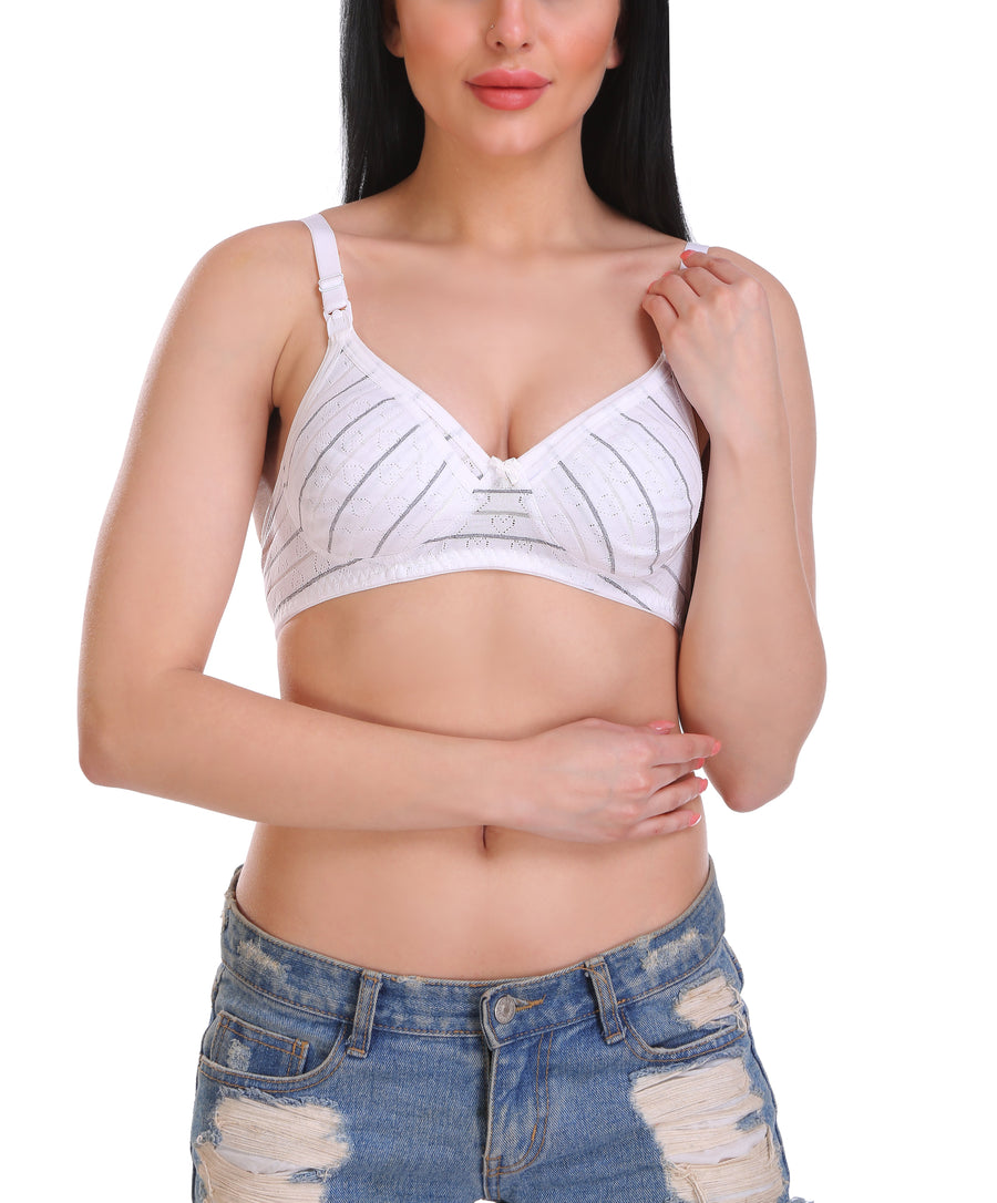 Sona Women Feeding Bra ,Maternity Bra,Nursing Bra,LINGERIE,SONAEBUY, Bra, Feeding Bra 05, White