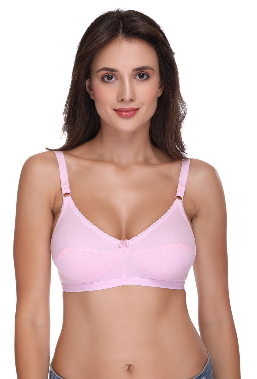 Sona Women Bra , Sonaebuy, Sona, Plus Size Bra, Minimizer Bra, T-Shirt Bra, H-04, Hoisery Cotton Bra, Pink