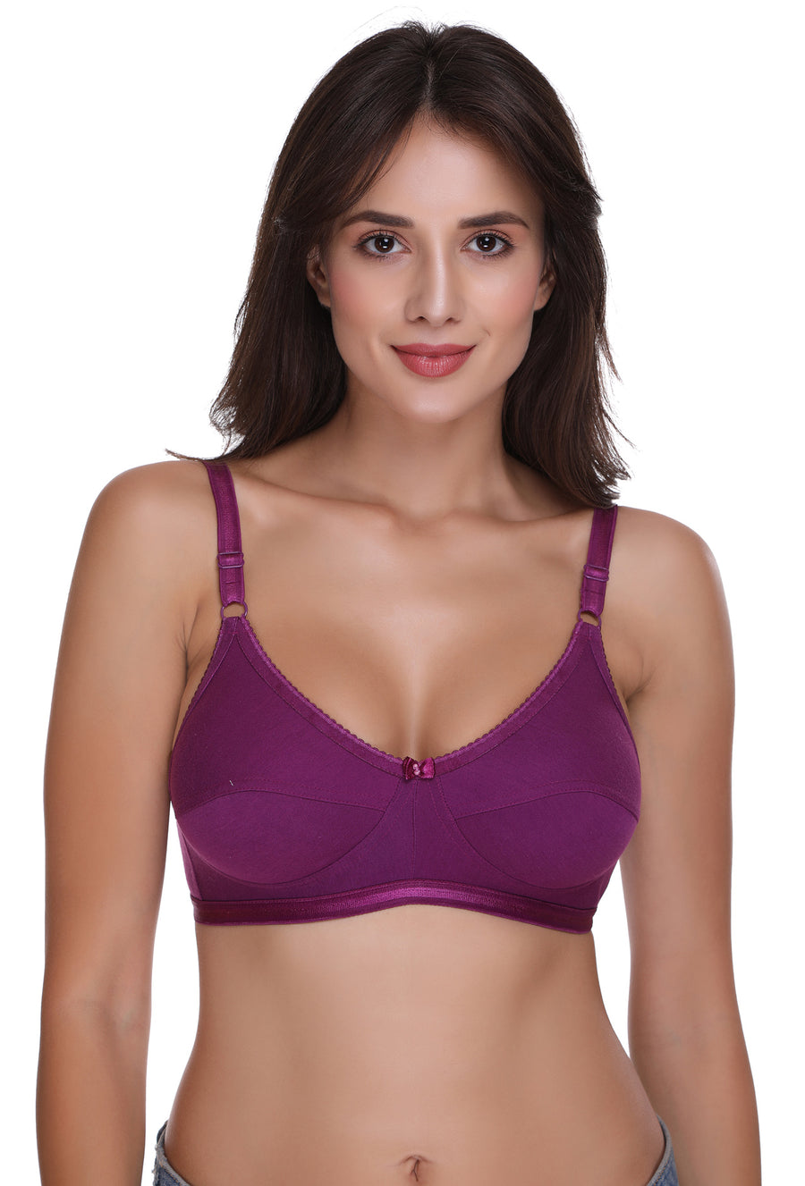 Sona Women Bra , Sonaebuy, Sona, Plus Size Bra, Minimizer Bra, T-Shirt Bra, H-04, Hoisery Cotton Bra, Wine