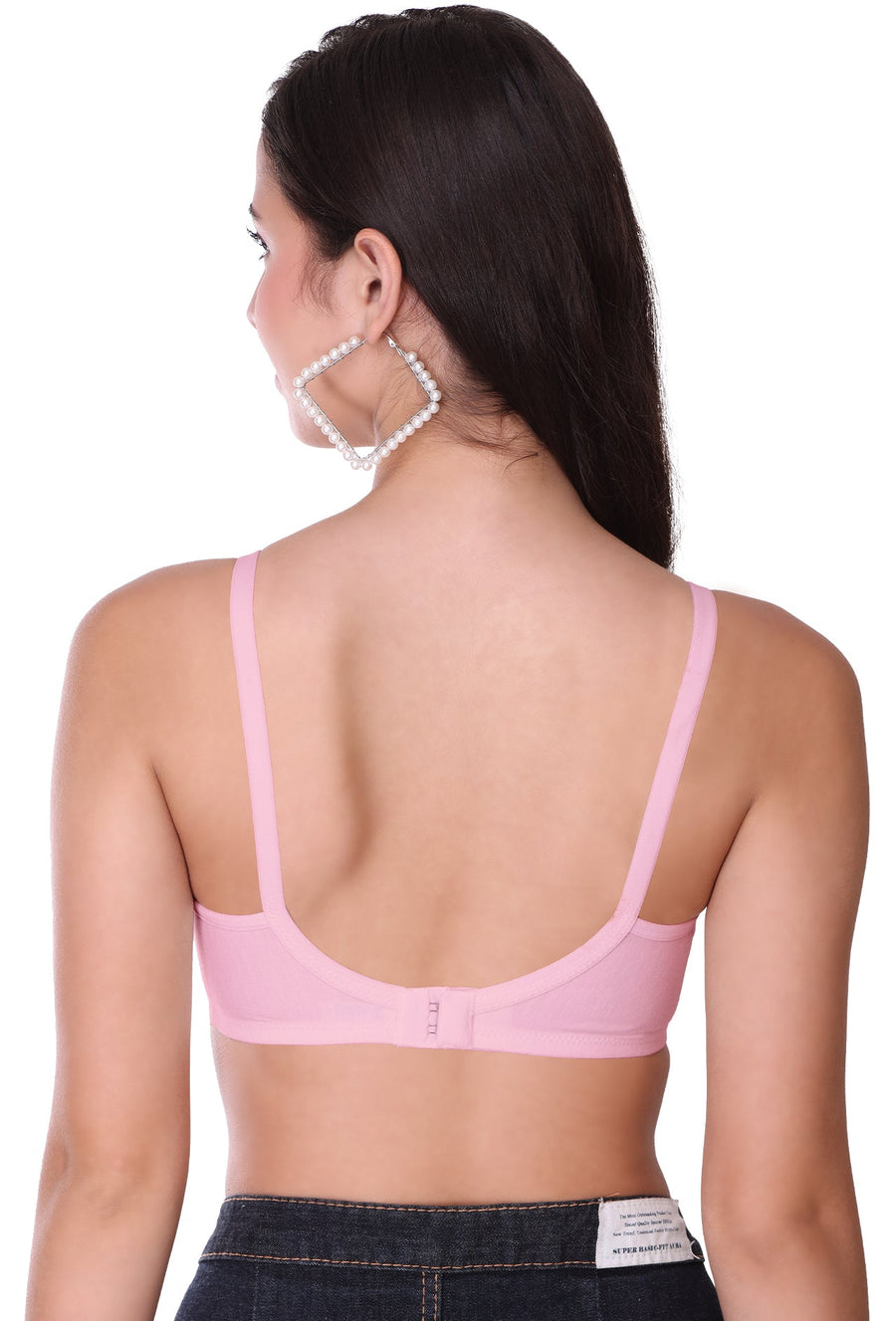 Sona Women Bra ,T-Shirt Bra, Seamed Bra, Sona  H 07, LINGERIE, SONAEBUY, Hoisery Cotton Bra, Non Wired Bra, T-Shirt Bra, baby Pink, B-Pink