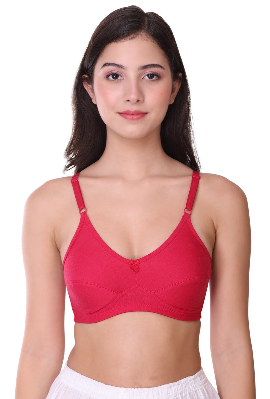 Sona Women Bra ,T-Shirt Bra, Seamed Bra, Sona  H 07, LINGERIE, SONAEBUY, Hoisery Cotton Bra, Non Wired Bra, T-Shirt Bra, H-Pink, Hot-Pink