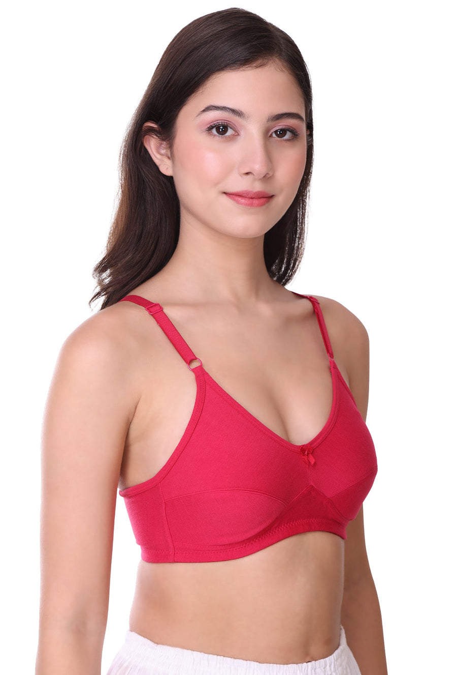 Sona Women Bra ,T-Shirt Bra, Seamed Bra, Sona  H 07, LINGERIE, SONAEBUY, Hoisery Cotton Bra, Non Wired Bra, T-Shirt Bra, H-Pink, Hot-Pink