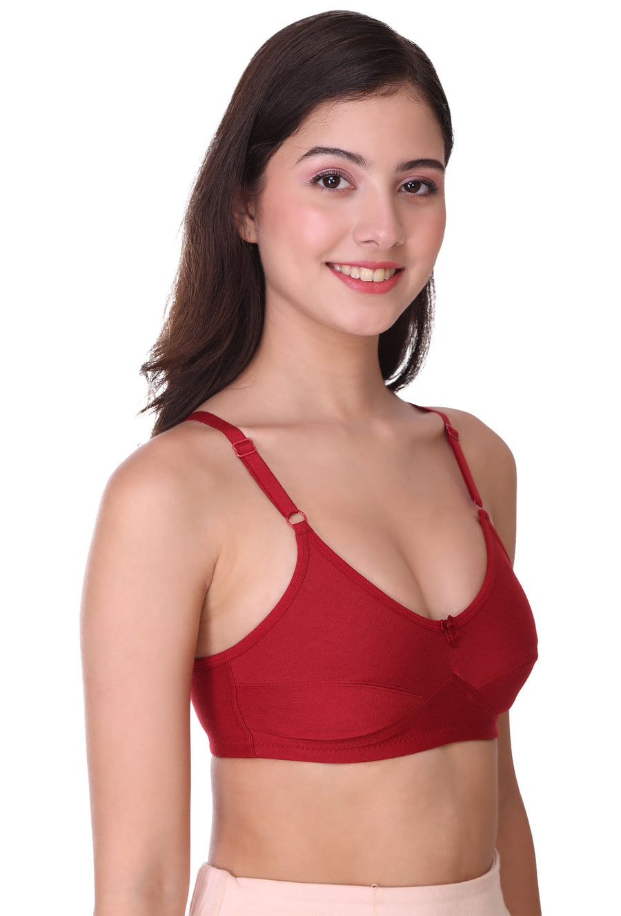 Sona Women Bra ,T-Shirt Bra, Seamed Bra, Sona  H 07, LINGERIE, SONAEBUY, Hoisery Cotton Bra, Non Wired Bra, T-Shirt Bra, Maroon