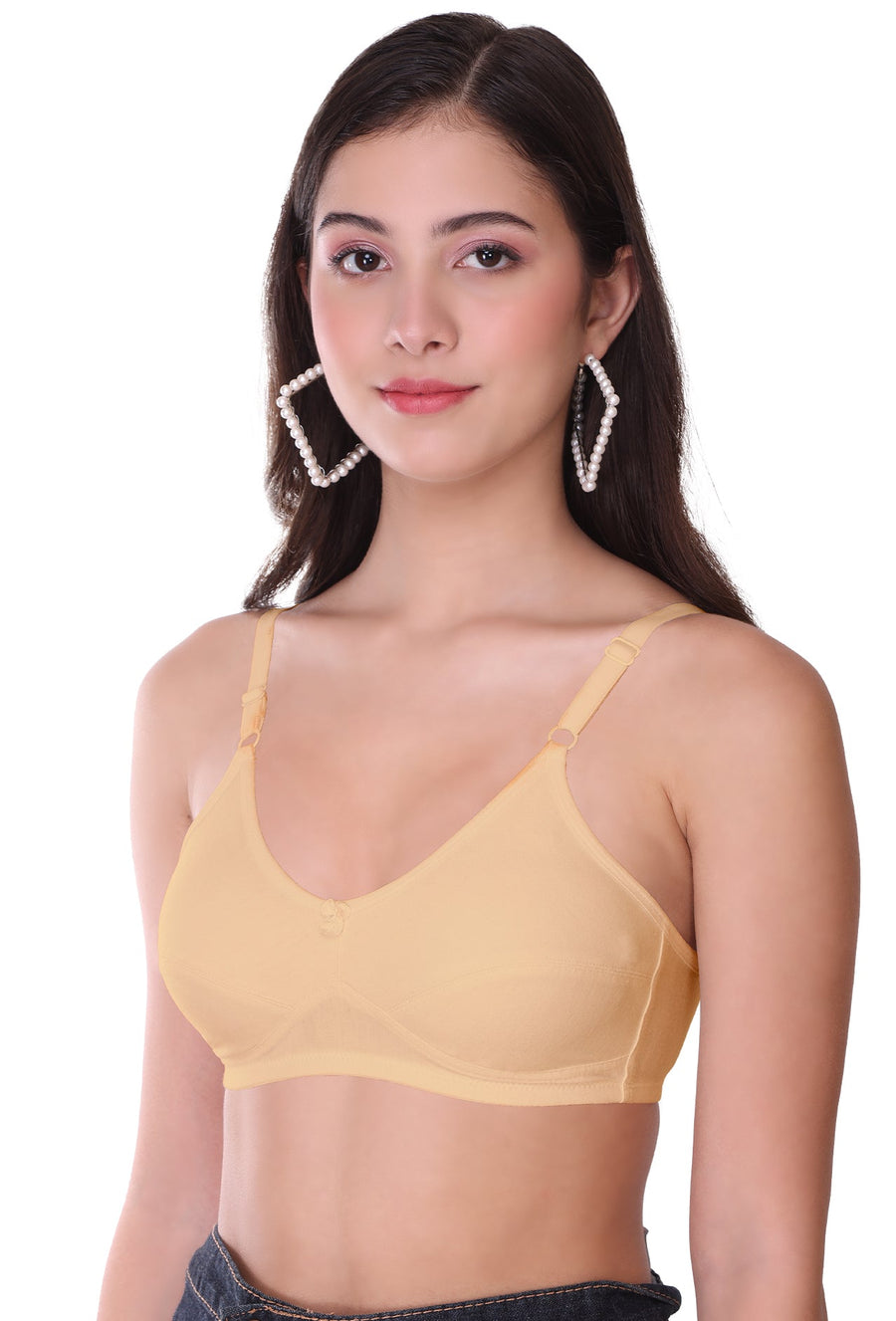 Sona Women Bra ,T-Shirt Bra, Seamed Bra, Sona  H 07, LINGERIE, SONAEBUY, Hoisery Cotton Bra, Non Wired Bra, T-Shirt Bra, Skin