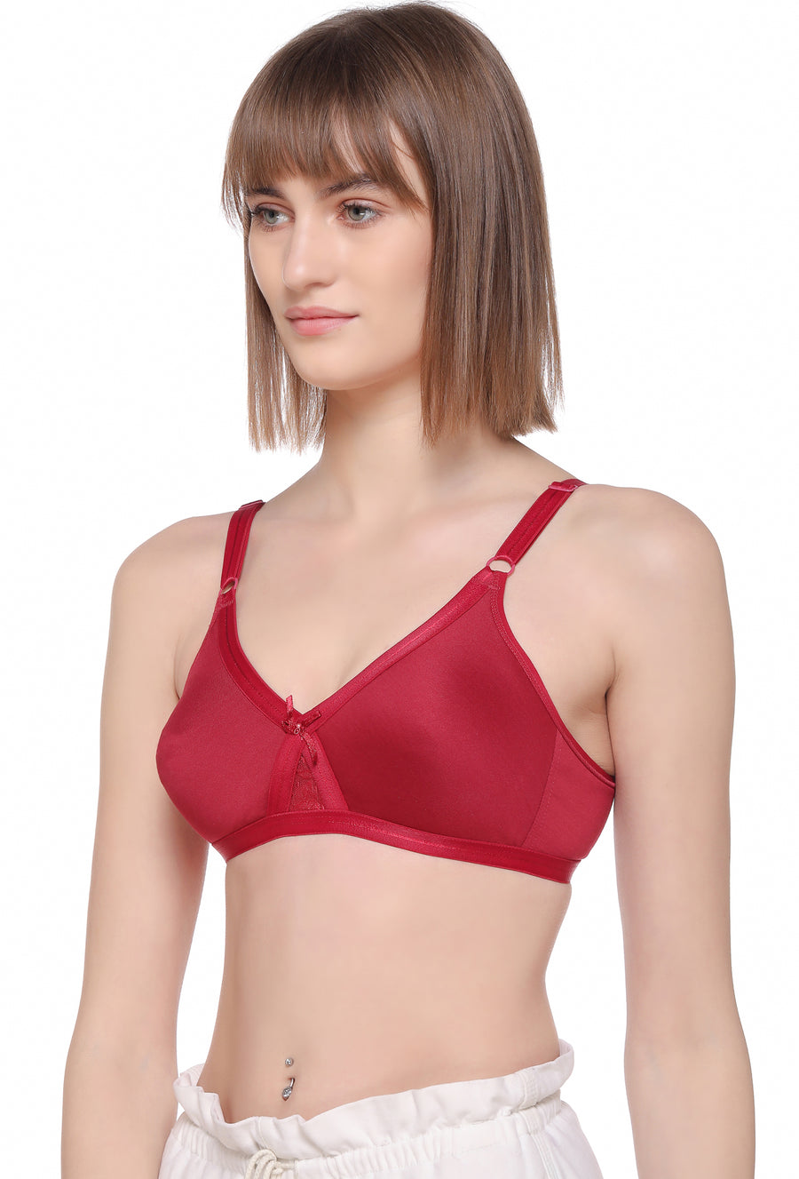 Sona Women Bra ,Sona M1003, Plain T-shirt Bra, Cotton Non padded T-Shirt Bra, LINGERIE,SONAEBUY, Maroon