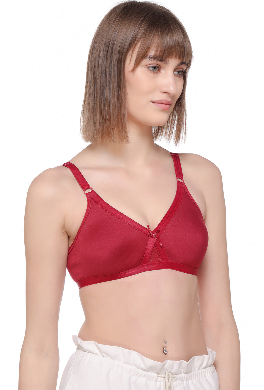 Sona Women Bra ,Sona M1003, Plain T-shirt Bra, Cotton Non padded T-Shirt Bra, LINGERIE,SONAEBUY, Maroon