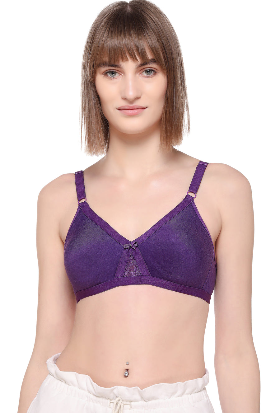 Sona Women Bra ,Sona M1003, Plain T-shirt Bra, Cotton Non padded T-Shirt Bra, LINGERIE,SONAEBUY, Purple
