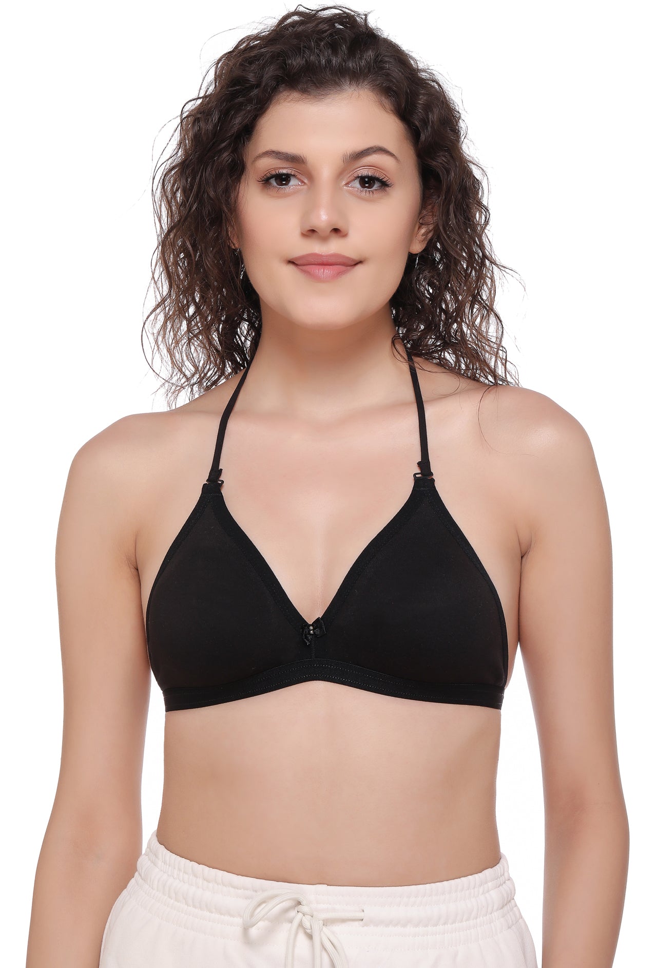 Buy online Halter Solid T-shirt Bra from lingerie for Women by Madam for  ₹221 at 75% off