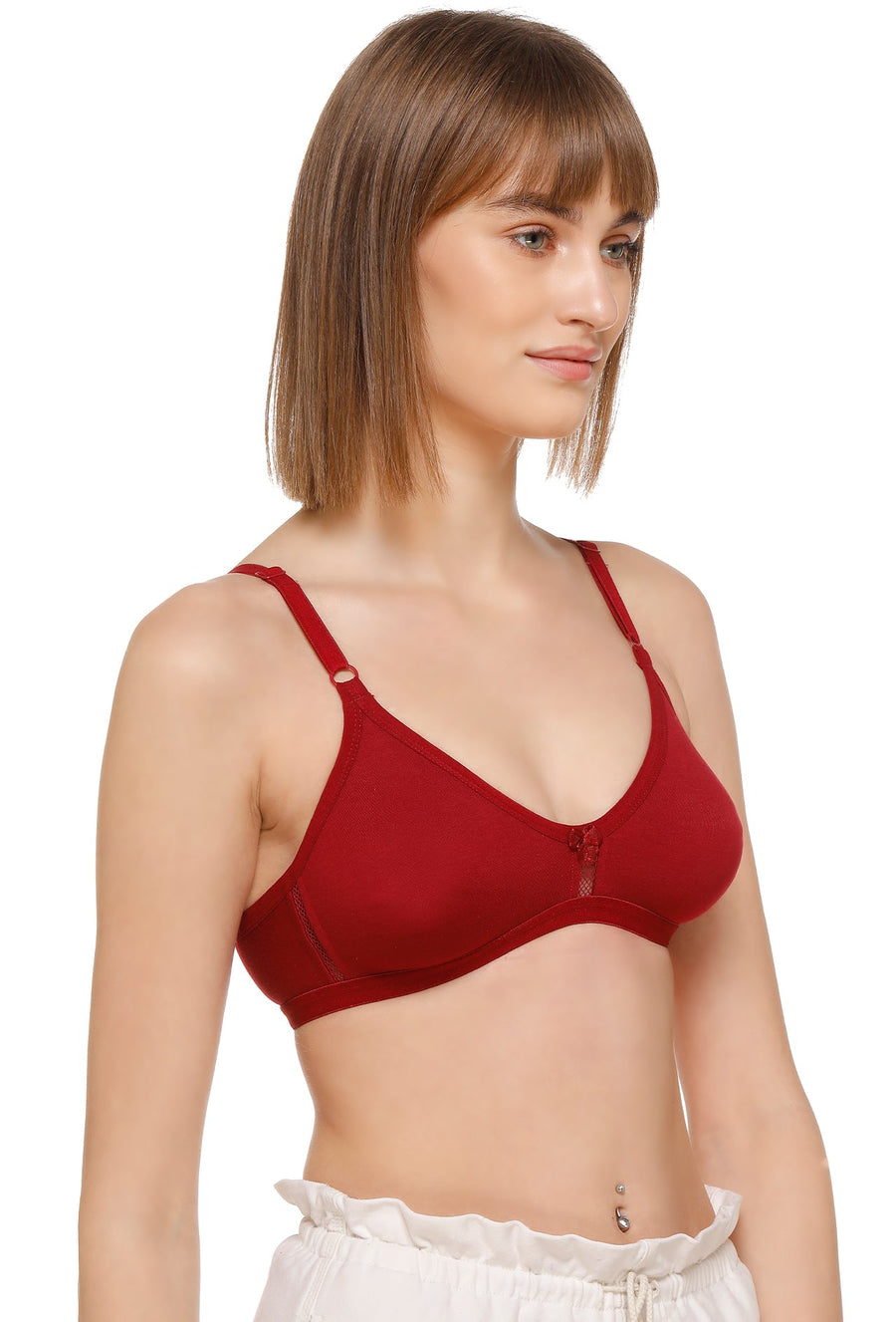 Sona Women Bra ,T-Shirt Bra, Seamless Bra, Sona  M1020, LINGERIE,SONAEBUY, Hoisery Cotton Bra, Non Wired Bra, Maroon