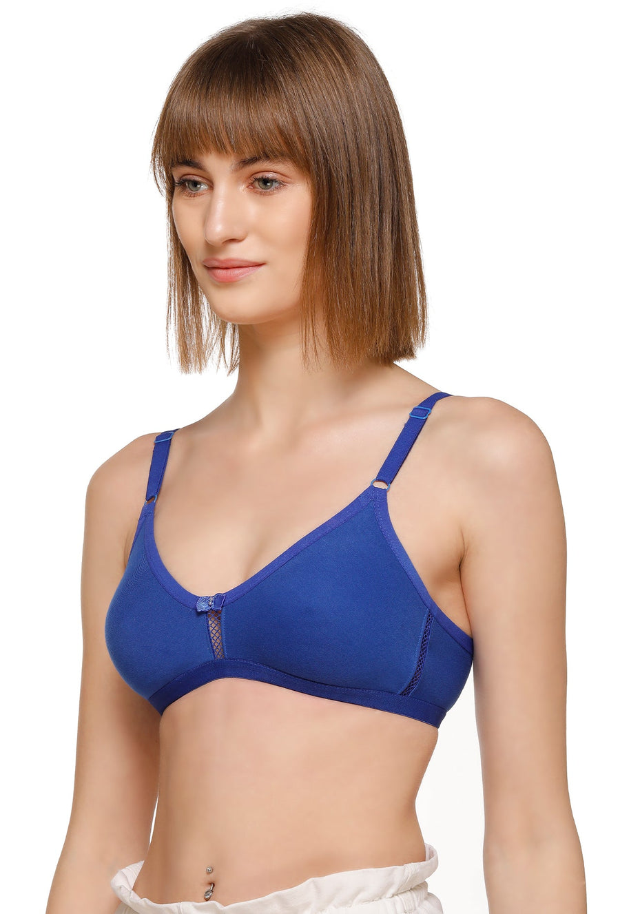 Sona Women Bra ,T-Shirt Bra, Seamless Bra, Sona  M1020, LINGERIE,SONAEBUY, Hoisery Cotton Bra, Non Wired Bra, Blue