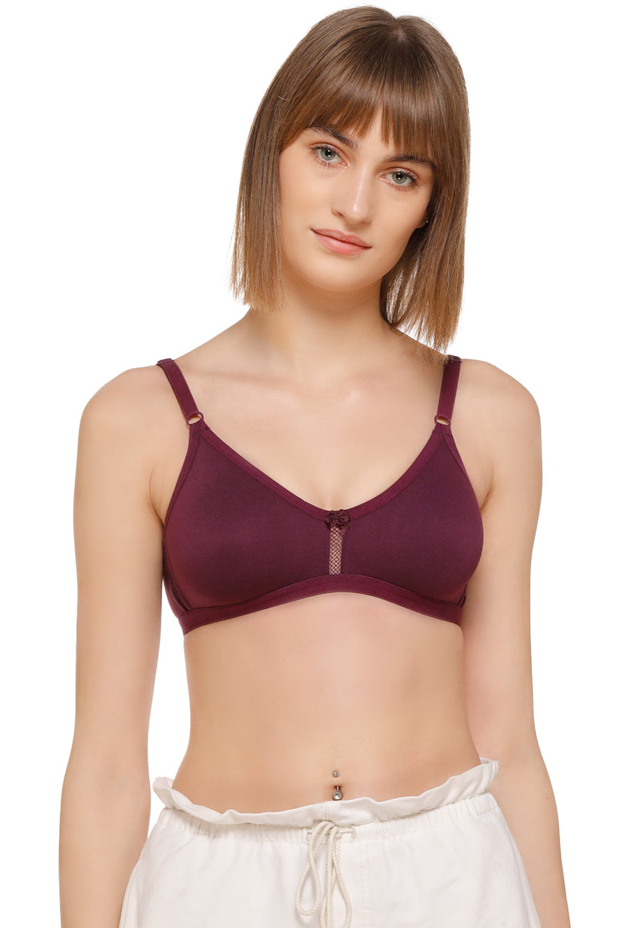 Sona Women Bra ,T-Shirt Bra, Seamless Bra, Sona  M1020, LINGERIE,SONAEBUY, Hoisery Cotton Bra, Non Wired Bra, Wine