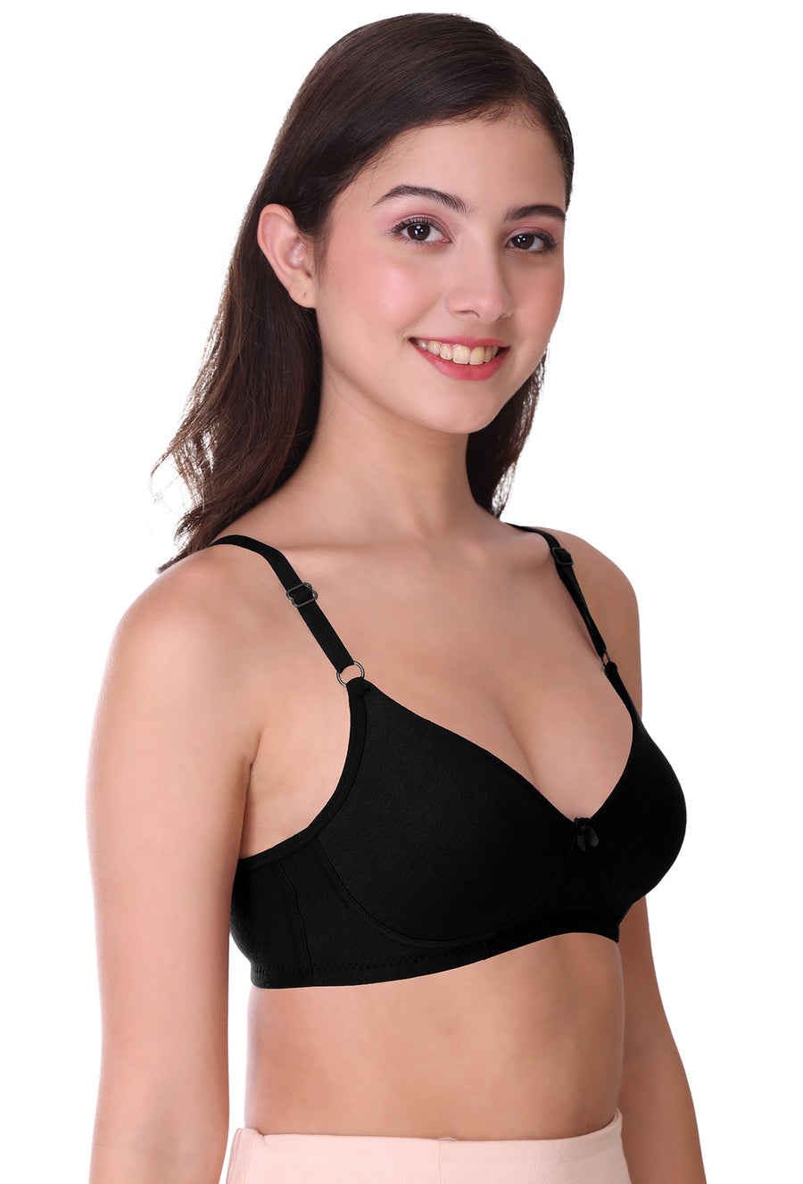 Sona Women Bra ,T-Shirt Bra, Seamless Bra, Sona  M1023, LINGERIE, SONAEBUY, Hoisery Cotton Bra, Non Wired Bra, T-Shirt Bra, Black