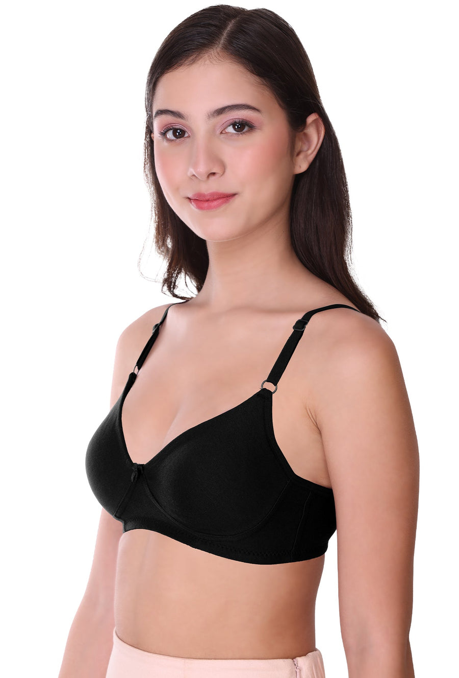 Sona Women Bra ,T-Shirt Bra, Seamless Bra, Sona  M1023, LINGERIE, SONAEBUY, Hoisery Cotton Bra, Non Wired Bra, T-Shirt Bra, Black