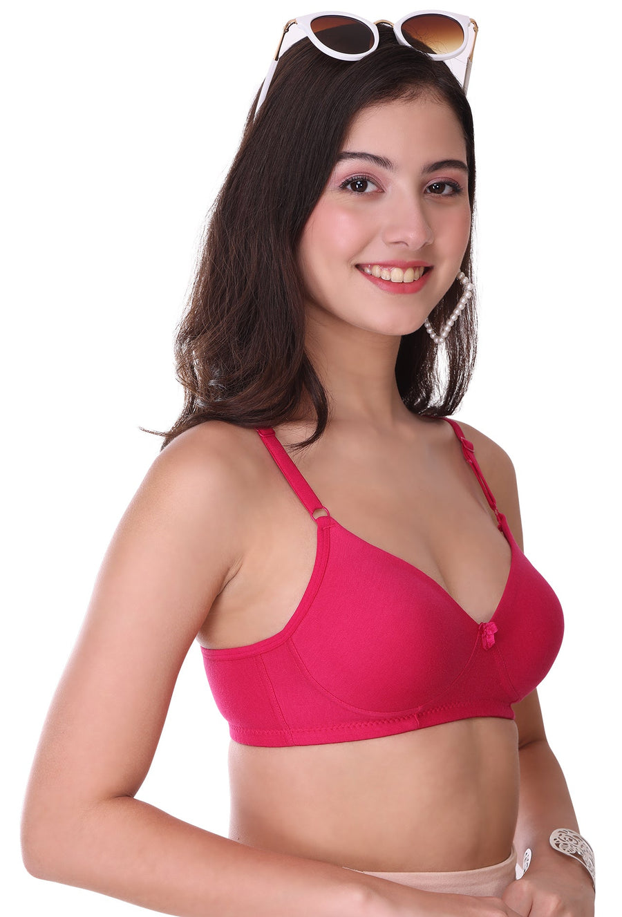 Sona Women Bra ,T-Shirt Bra, Seamless Bra, Sona  M1023, LINGERIE, SONAEBUY, Hoisery Cotton Bra, Non Wired Bra, T-Shirt Bra, H-Pink