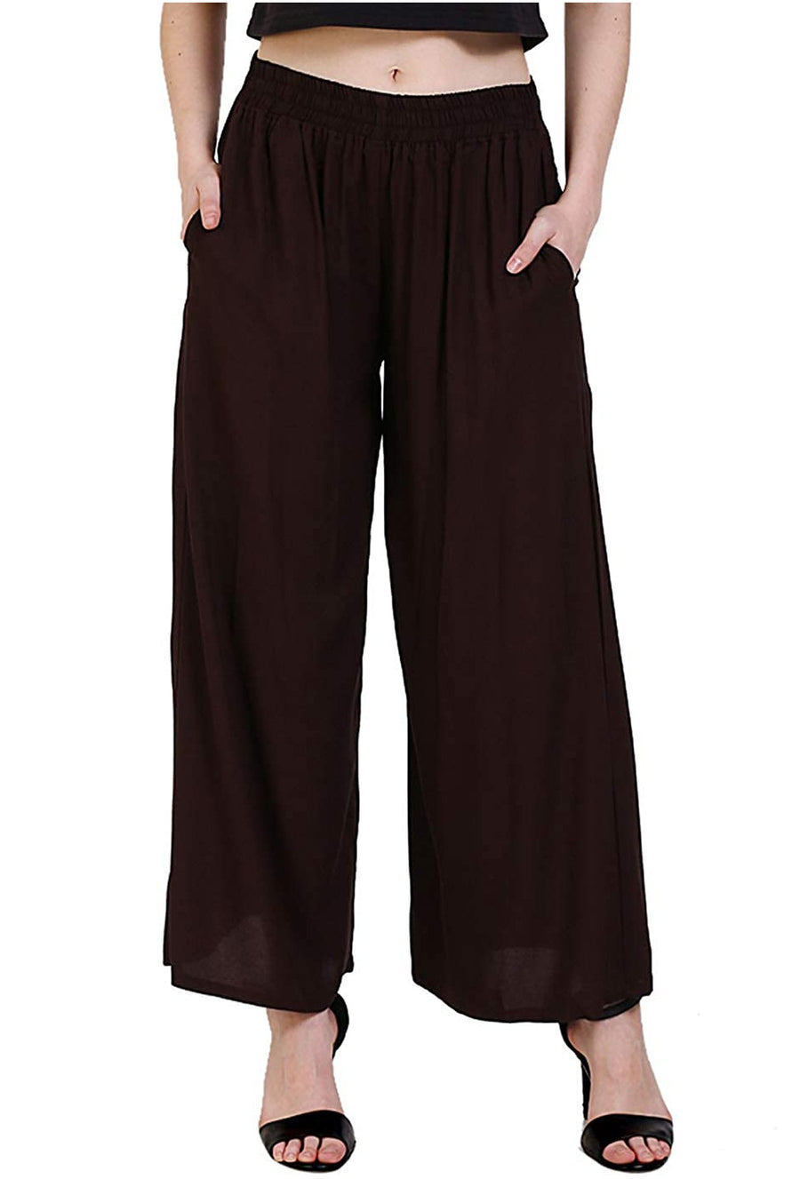 Sona Women PALAZZO, Plazzo, ACTIVEWEAR,LINGERIE,APPAREL, SONAEBUY, Coffee