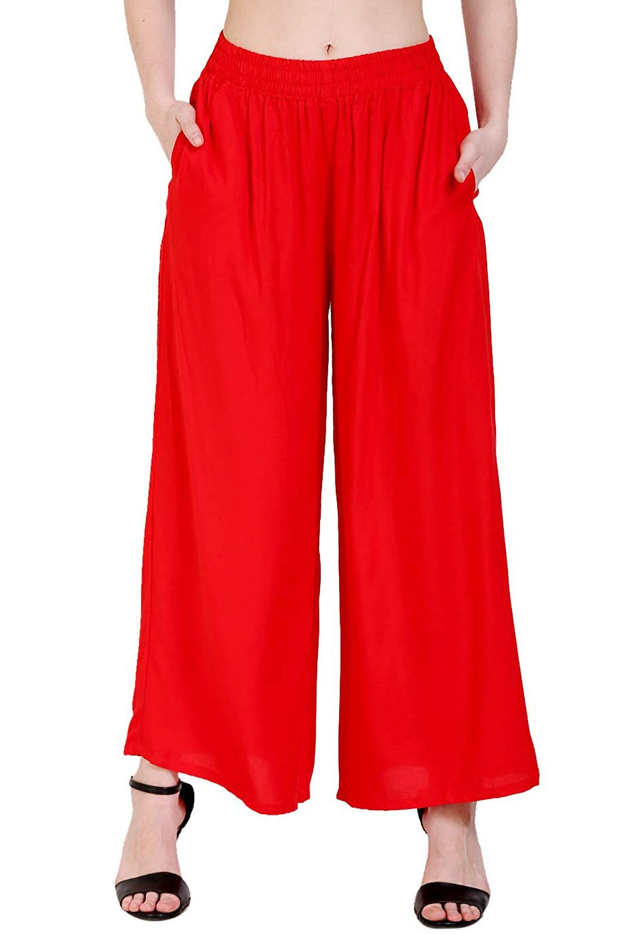 Sona Women PALAZZO, Plazzo, ACTIVEWEAR,LINGERIE,APPAREL, SONAEBUY, Red