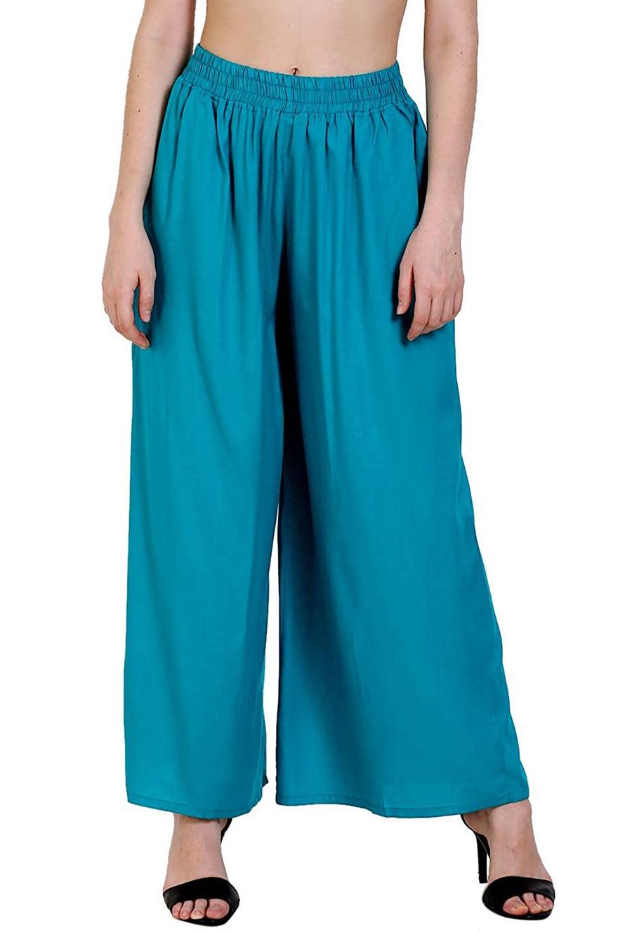 Sona Women PALAZZO, Plazzo, ACTIVEWEAR,LINGERIE,APPAREL, SONAEBUY, Sky Blue