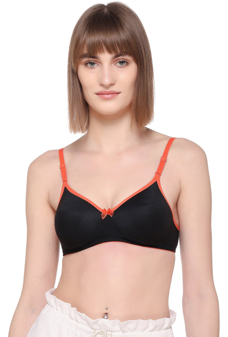 Sona Women Padded Bra, LINGERIE,SONAEBUY, SA51, Lightly padded Bra, Multiway T-Shirt Bra, Orange