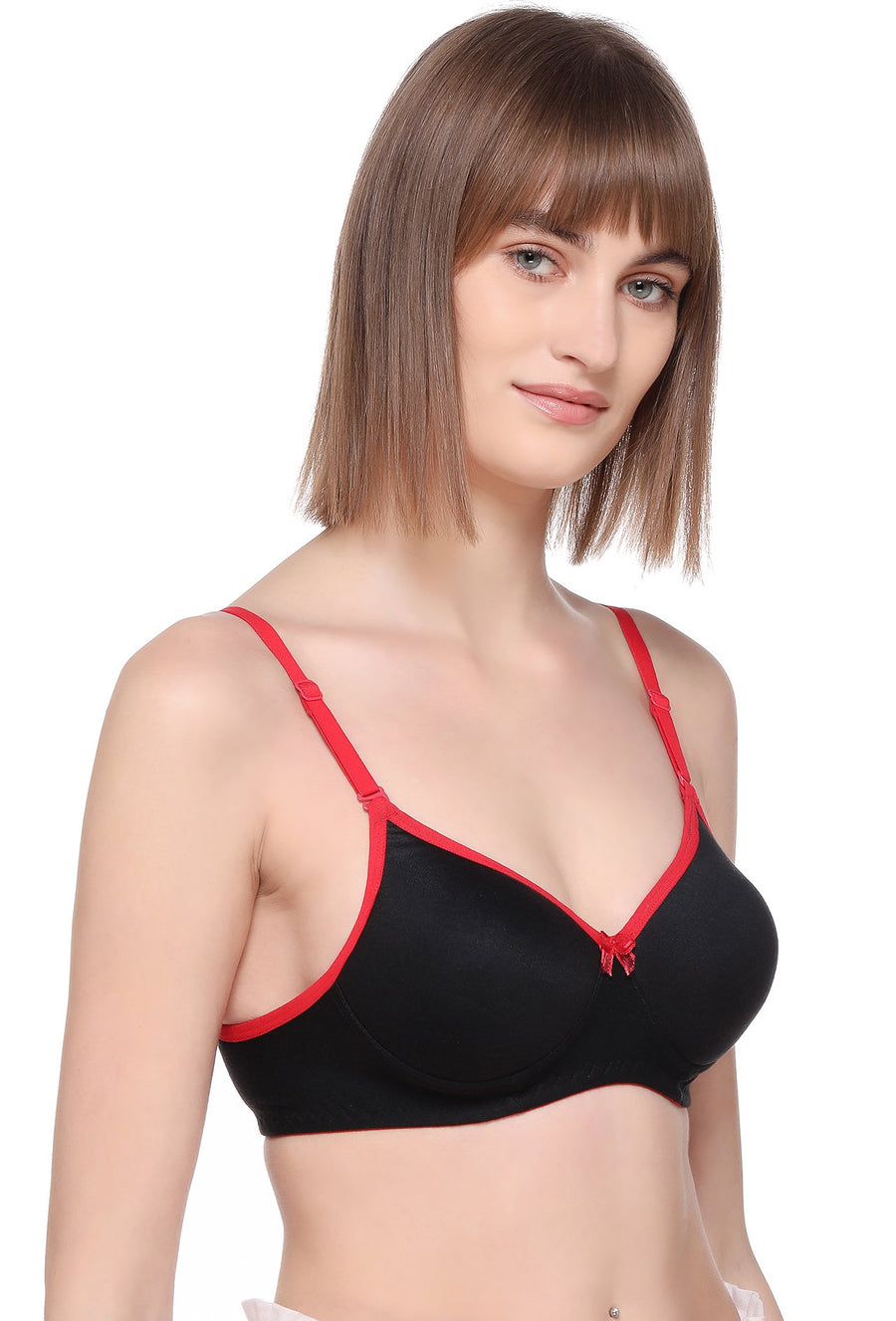 Sona Women Padded Bra, LINGERIE,SONAEBUY, SA 51, Lightly padded Bra, Multiway T-Shirt Bra, Red