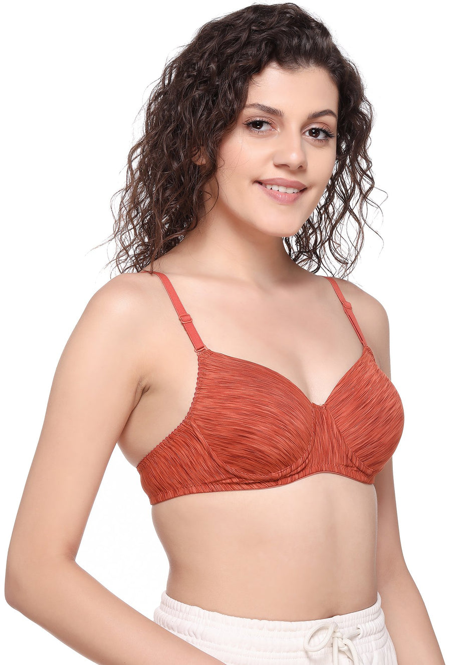 Sona Women Padded Bra, LINGERIE,SONAEBUY, SA 53, Lightly padded Bra, Multiway T-Shirt Bra, Brown