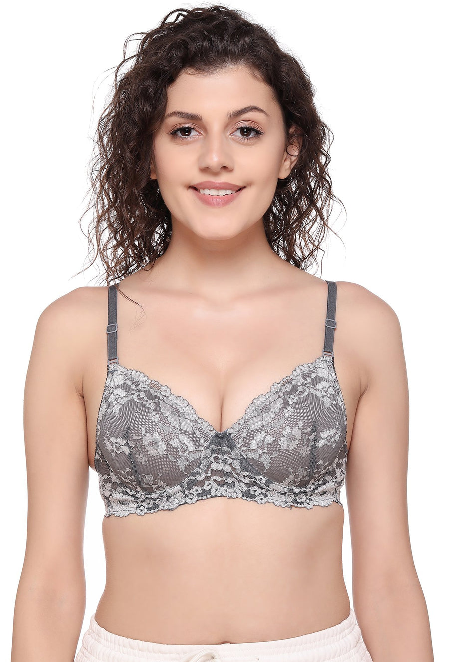 Sona Women Padded Bra, LINGERIE,SONAEBUY, SA 54, Lightly padded Bra, Multiway T-Shirt Bra, Grey