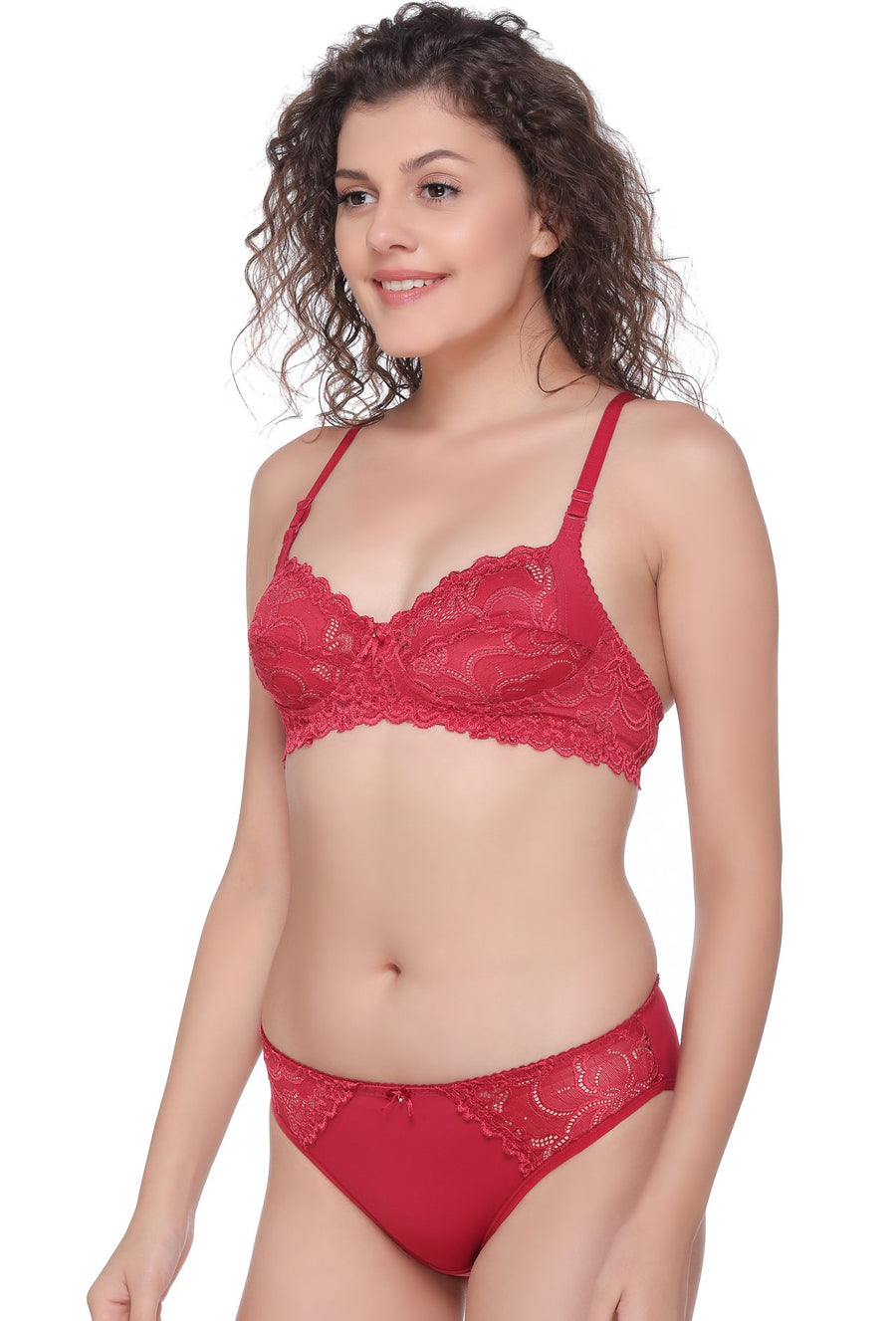 Sona Women Bra Panty Set, lace Bra, Bralette Bra, 5503 LINGERIE,SONAEBUY, Maroon