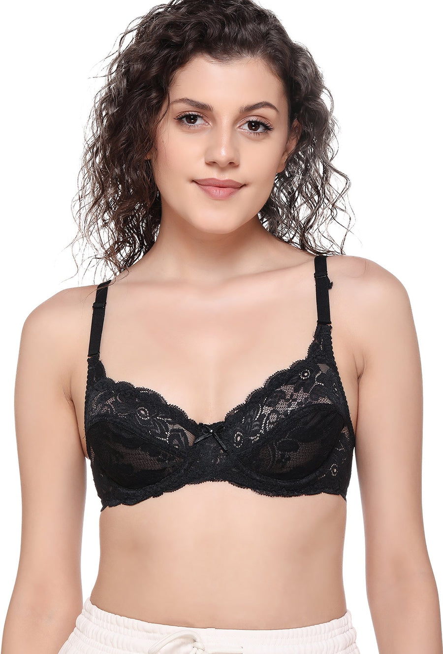 Sona Women Bra,Lace Bra, Bralette Bra, Bridal Bra, Underwired Bra, LINGERIE,SONAEBUY, SL004, Black