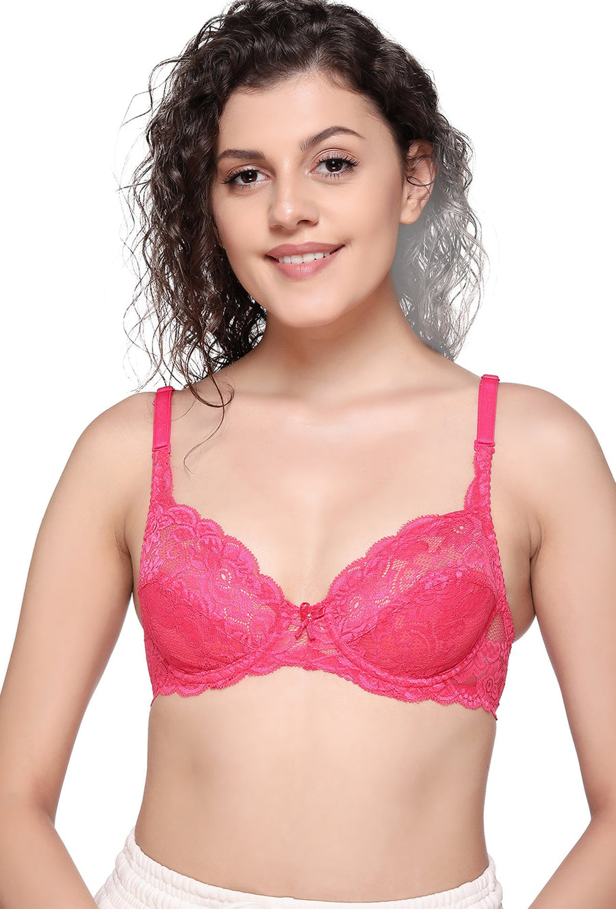 Sona Women Bra,Lace Bra, Bralette Bra, Bridal Bra, Underwired Bra, LINGERIE,SONAEBUY, SL004, Hot Pink