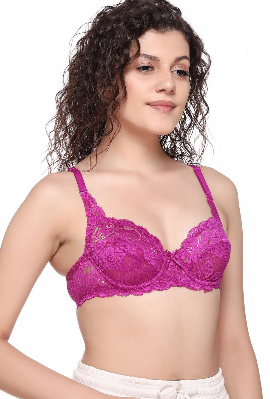 Sona Women Bra,Lace Bra, Bralette Bra, Bridal Bra, Underwired Bra, LINGERIE,SONAEBUY, SL004, Purple